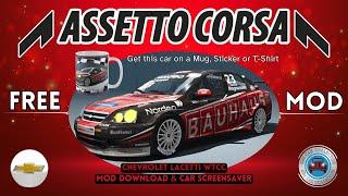 Chevrolet Lacetti WTCC - Assetto Corsa Car Mod FREE + Car Screensaver #assettocorsa #acmods