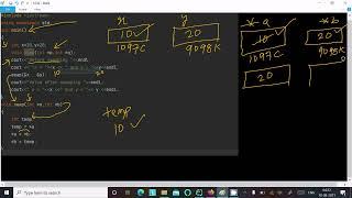 swap two numbers in c++ using pointers