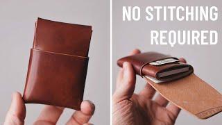 SIMPLE DIY LEATHER WALLET | with PATTERN!