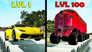 Level 1 Rookie vs. Level 100 Boss #5 - Beamng drive