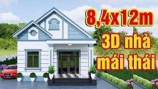 Quá trình phối cảnh 3D mẫu NHÀ VƯỜN MÁI THÁI 8,4X12M cực nhanh  - gọn - lẹ