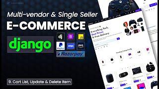 Cart Page, Update and Delete Items from Cart: E-commerce Website Using Django, EP 9