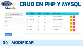 Como hacer un CRUD EN PHP Y MYSQL | BOOTSTRAP - MVC  #04 - Modificar