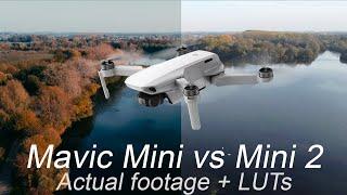 DJI Mini 2 vs Mavic mini ACTUAL FOOTAGE + LUT Pack cinematic