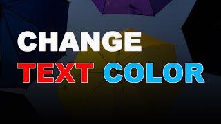 How to Change Text Color - Adobe Premiere Pro