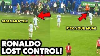 OMG  Cristiano Ronaldo’s furious reaction at half-time as he confronts Georgia bench!