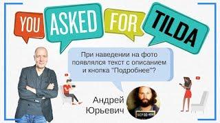 Как сделать, чтобы при наведении на фото появлялся текст с описанием и кнопка "Подробнее"? | Тильда