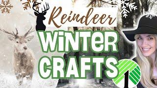 Reindeer themed Winter DIYS for the entire winter season! | Dollar Tree Easy Christmas Crafts