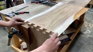 Zelkova Table Dovetail Joint  Woodworking