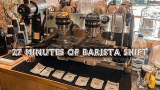 POV - Barista works a morning rush