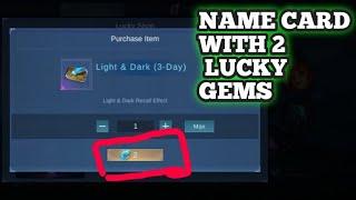 HOW TO GET FREE RENAME CARD IN MOBILE LEGEND - How to buy Name Card With Lucky Gems #lhadamkvid