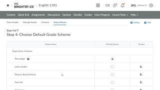 Grades Tool – Setup Wizard