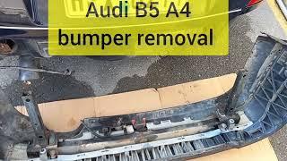 Audi B5 A4 bumper removal with tow bar installed - How to remove the bumper