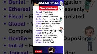 Daily use Important vocabulary words for exam 2024 32 #studyhacks123 #vocabulary #english #shorts