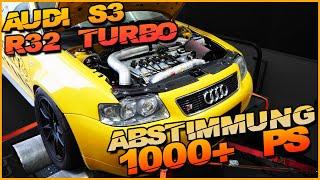1000PS GEKNACKT! AUDI S3 R32 TURBO auf dem DYNO! | Beth Rennsporttechnik