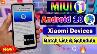 MIUI 11 Android Q 10.0 Supported List & Schedule | Android 10 | MIUI 11 + Andriod Q Xiaomi Devices