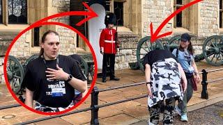 Very rare moment￼ man shows respect to Guard and inspires others to do the same!