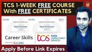 TCS 1-Week Free Course with Free Certificate | TCS Free Certification | TCS Placement Program