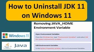 How to Uninstall JDK 11 on Windows 11 | Java JDK 11 Uninstallation on Windows