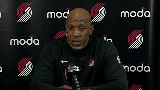 Chauncey Billups Postgame Interview | Portland Trail Blazers 99, Oklahoma City Thunder 109