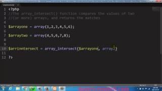 PHP array intersect Function