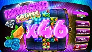  MASSIVE PROGRESSIVE MULTIPLIER WIN  Diamond Fruits MegaClusters (Big Time Gaming)