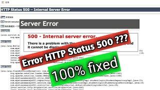 How to Fix HTTP Status 500 error? || COMPUTER MASTER