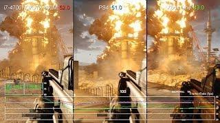 Battlefield 4: GeForce GTX 860M 900p vs PS4 vs Xbox One Frame-Rate Test