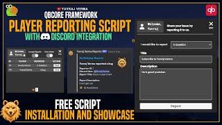 QBCore Framework - Report Script | Discord Webhook and Admin Interface |  Free FiveM Script 2023