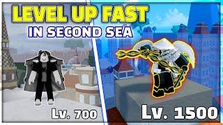 BEST TIPS to LEVEL UP FAST in the Second Sea using BUDDHA FRUIT in BLOX FRUITS | LEVEL 700 to 1500