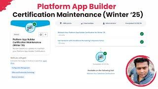 Platform App Builder Certification Maintenance (Winter '25): Stay Updated!