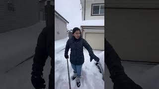 Snow storm in Canada | Driveway Cleaning | Snow removal hack | Winters in Canada | VANCOUVER CANADA