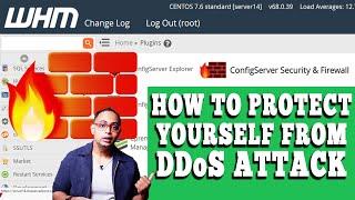 How to prevent DDoS attack via Config Server Security & Firewall in WHM root?  [STEP BY STEP]️