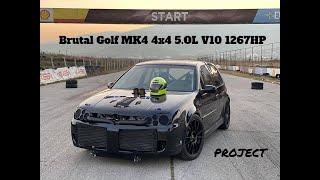 BRUTAL PROJECT VW GOLF MK4 4X4 5.0L V10 1267HP TWIN TURBO @ SWAP ENGINE AUDI RS6 TFSI V10 |VORY TDI