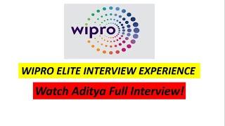 WIPRO ELITE INTERVIEW EXPERIENCE | ADITYA EEE 2021 BATCH | INTERVIEW QUESTIONS 