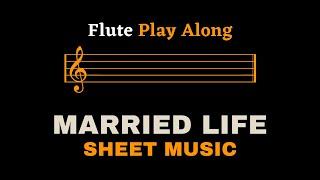 Married Life (Theme from "UP") | Flute Play Along (Sheet Music/Score)