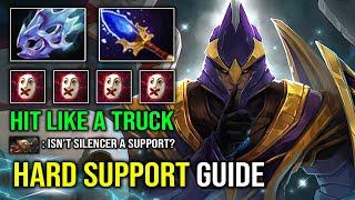 How to Play Hard Support Silencer in 7.32e with OP Moon Shard AoE Last Word DPS Dota 2