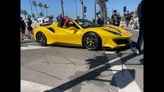 la ferrari leaving car meet