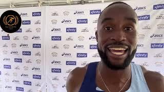 Daniel Roberts runs SB to win 110mh at NYC Grand Prix, talks about training with Allen Johnson