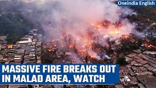 Mumbai: 800-1000 huts gutted in Malad Slum as Level 3 fire breaks out | Oneindia News