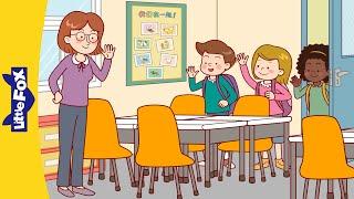 在学校 (At School) | Easy Chinese Story + Chants for Kids | 学汉语 | Mandarin | Little Fox Chinese