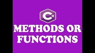 ( PART-1 ) METHODS OR FUNCTIONS IN C# PROGRAMMING ( URDU / HINDI )