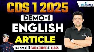 CDS 1 2025 English Preparation | English Article | CDS 1 2025 Free Demo Classes | CDS Tap2Crack