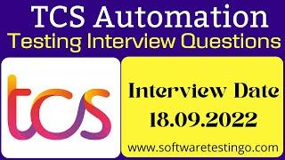 TCS Automation Testing Interview Questions