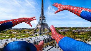 Spiderman jumps Paris In Real Life (Parkour POV)