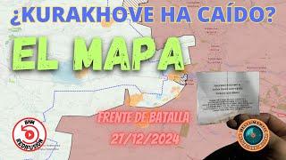 ¿KURAKHOVE HA CAÍDO? Kursk resiste las oleadas norcoreanas. MAPA DE FRENTE DE BATALLA 27/12/2024