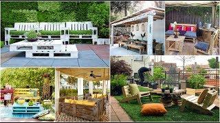 IDEAS DE MUEBLES CON PALETS PARA EXTERIORES.