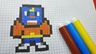How To Draw EL PRIMO Pixel Art Tutorial Step By Step