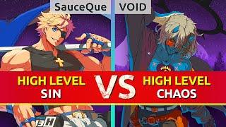 GGST ▰ SauceQue (Sin) vs VOID (Happy Chaos). High Level Gameplay