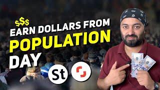 How to Earn $ Dollars $ from World Population Day | Shutterstock & Adobe Stock